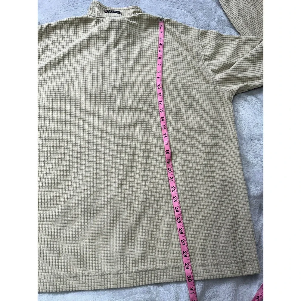 Southern Marsh Fieldtec Pullover Mens 2XL Tan Waffle Grid Quarter Zip Fleece Top